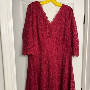 Red lace dress great for Christmas or New Year!